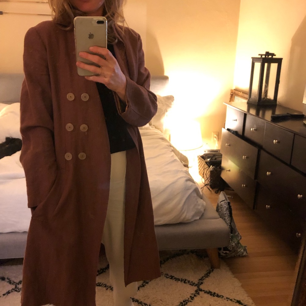 Jil Sander rust linen jacket